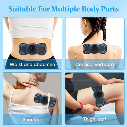 Ems Butterfly Neck Massager For Muscle Pain Relief And Shoulder Relaxation With Remote – Imported