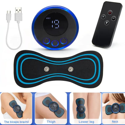 Ems Butterfly Neck Massager For Muscle Pain Relief And Shoulder Relaxation With Remote – Imported